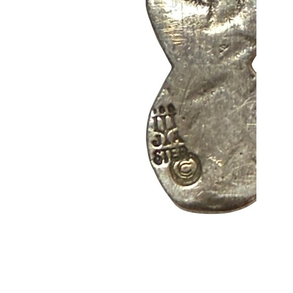 Retired James Avery Sterling Silver Openwork Oval Cross Pendant - Picture 3 of 4